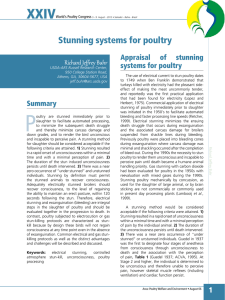 Stunning systems for poultry