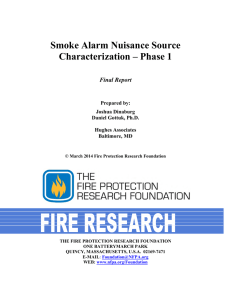 Smoke Alarm Nuisance Source Characterization