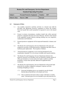 Renton Fire and Emergency Services Department Standard
