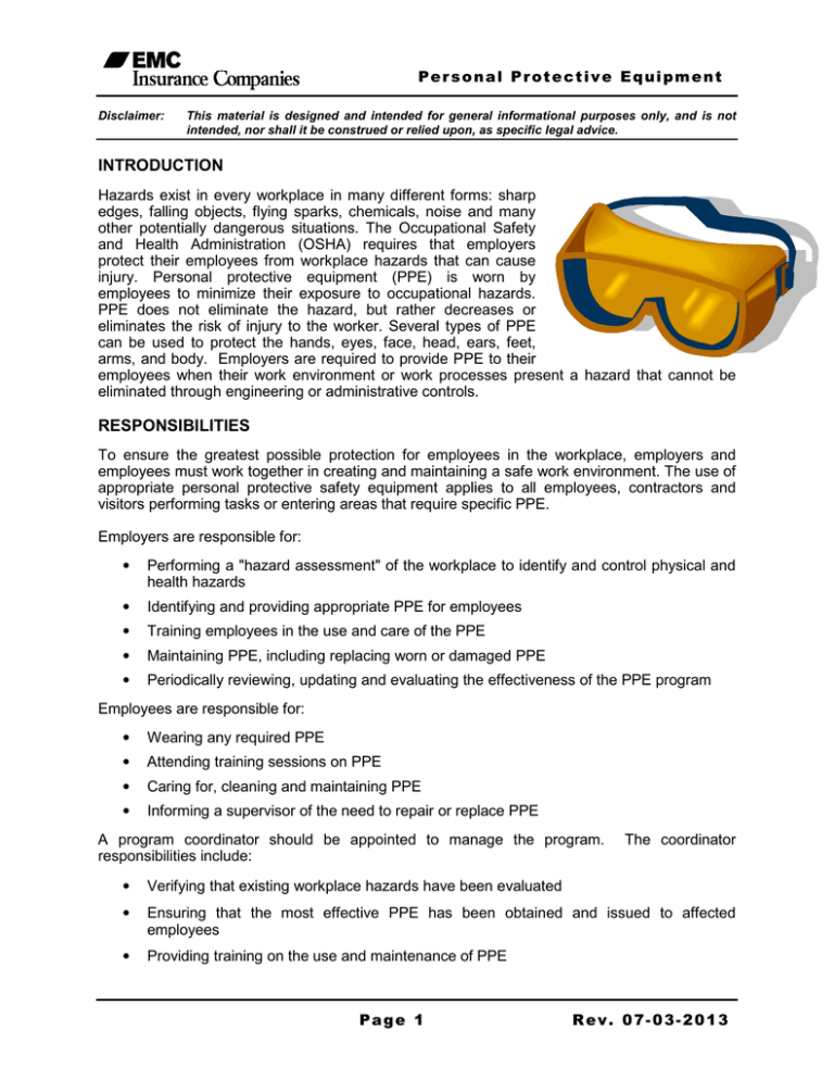 literature review personal protective equipment