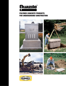 Polymer Concrete Products for Underground Construction