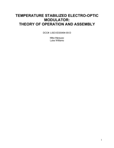 temperature stabilized electro-optic modulator: theory of operation