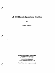 JE-990 Discrete Operational Amplifier