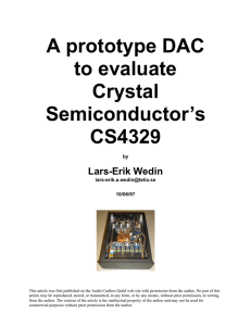 A prototype DAC to evaluate Crystal Semiconductor`s CS4329