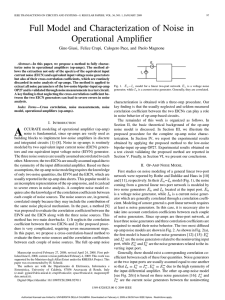 Full Model and Characterization of Noise in Operational Amplifier