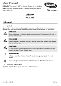 Rear View Mirror User Manual