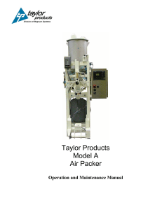 Model A Manual - Taylor Products