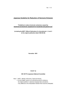 Japanese Guideline for Reduction of Harmonic Emission