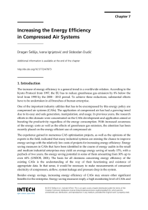 Increasing the Energy Efficiency in Compressed Air Systems