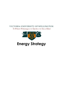 Energy Strategy - Victoria University of Wellington