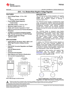 –36–V, –1-A, Ultralow-Noise Negative Voltage Regulator (Rev. C)