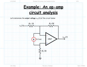 Example: An op-amp circuit analysis