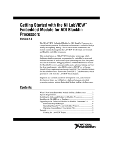 Getting Started with the NI LabVIEW Embedded Module for ADI