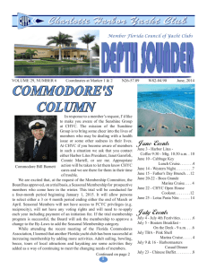 commodore`s column - Charlotte Harbor Yacht Club