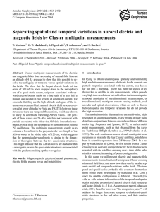 Separating spatial and temporal variations in auroral electric and