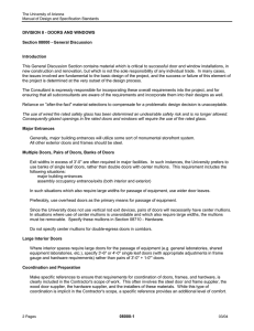 division 08 - Planning Design and Construction