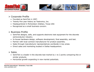 Company Profile - SemiTek International