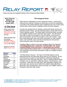 a sample Relay Report.