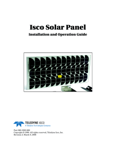 Isco Solar Panel