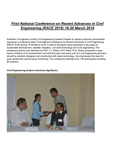 First National Conference on Recent Advances in Civil Engineering