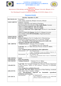 Programme Schedule - Bilaspur University