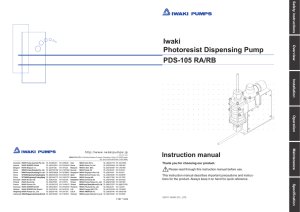 PDS-105 RA/RB Iwaki Photoresist Dispensing Pump