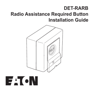 DET-RARB Radio Assistance Required Button Installation Guide