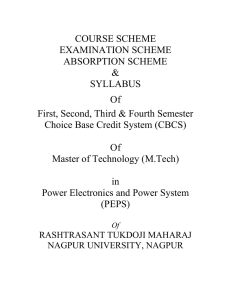 M.Tech Power Electronics and Power System