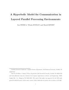 A Hyperbolic Model for Communication in Layered Parallel