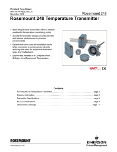 Rosemount 248 Temperature Transmitter - Product Data