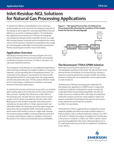 Application Note: Inlet - Residue - NGL Solutions for Natural Gas