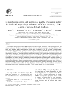 Mineral associations and nutritional quality of organic