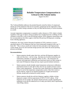 Reliable Temperature Compensation is Critical to CNG Vehicle Safety