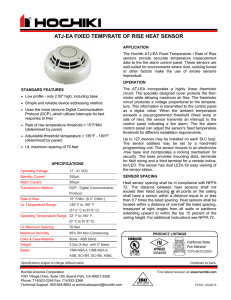 ATJ-EA FIXED TEMP/RATE OF RISE HEAT SENSOR