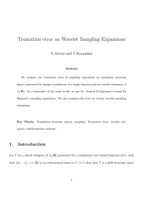 Truncation error on Wavelet Sampling Expansions