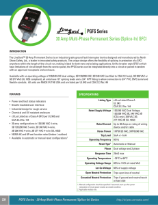 PGFS Series 30 Amp Multi-Phase Permanent Series (Splice