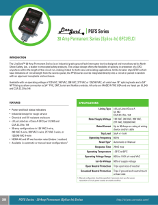 PGFS Series 30 Amp Permanent Series (Splice-In) GFCI/ELCI