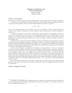 Negative Conductors and Network Planarity