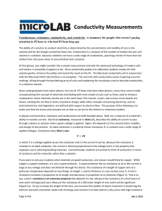 Technical Discussion of Conductance Terminology