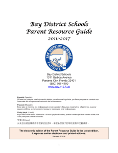 Bay District Schools Parent Resource Guide