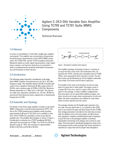 Agilent 2–26.5 GHz Variable Gain Amplifier Using TC700 and