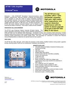 Motorola BT 1 GHz Data Sheet