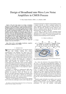 Design of Broadband mm-Wave Low Noise Amplifiers in CMOS