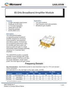 UA0L65VM 65 GHz Broadband Amplifier Module