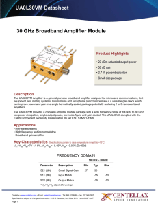 UA0L30VM Datasheet 30 GHz Broadband Amplifier Module