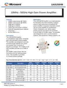 UA0U50HM 10MHz - 50GHz High Gain Power Amplifier