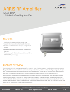 PDF MDA-100 1 GHz Multi-Dwelling Amplifier Data Sheet