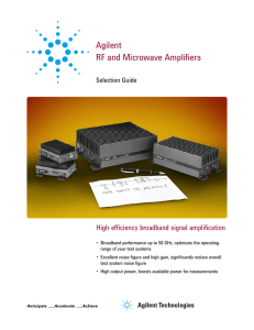 Agilent RF and Microwave Amplifiers