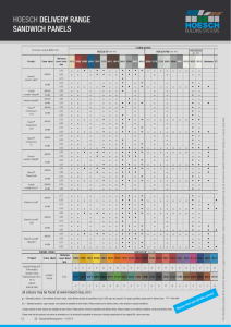 HOESCH DELIVERY RANGE SANDWICH PANELS
