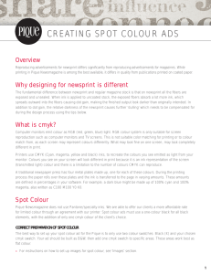 creating spot colour ads
